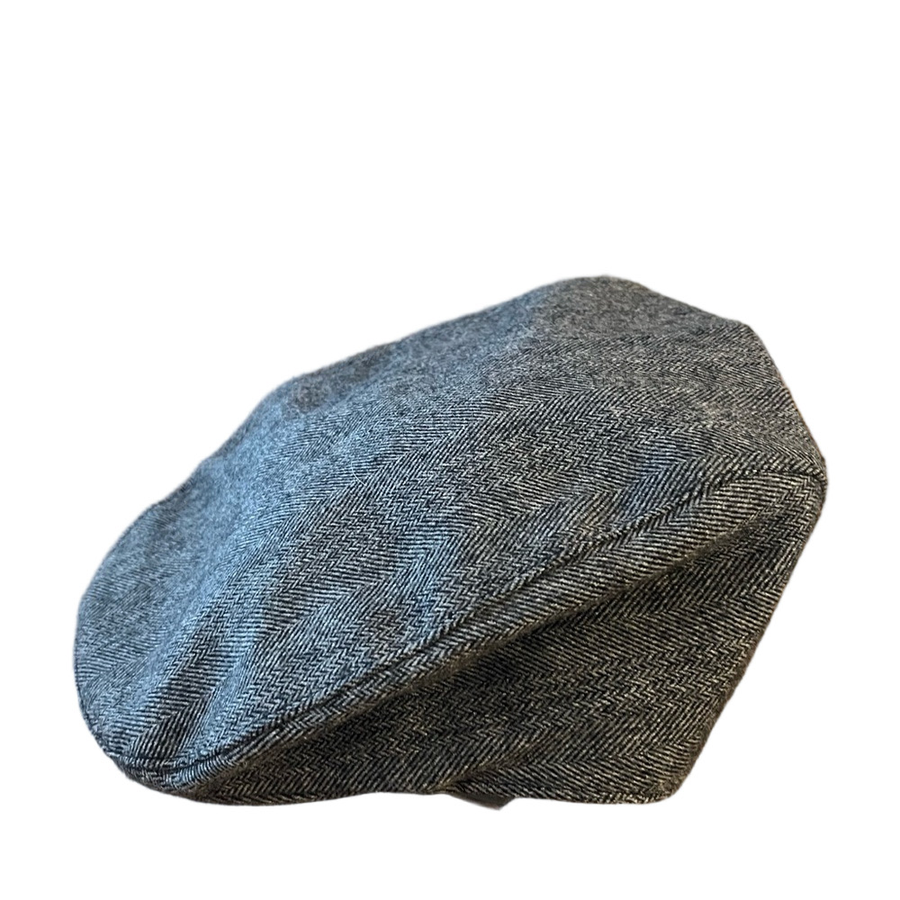 Banana Republic Herringbone Driver Cap - Charcoal/Grey - S/M wool blend